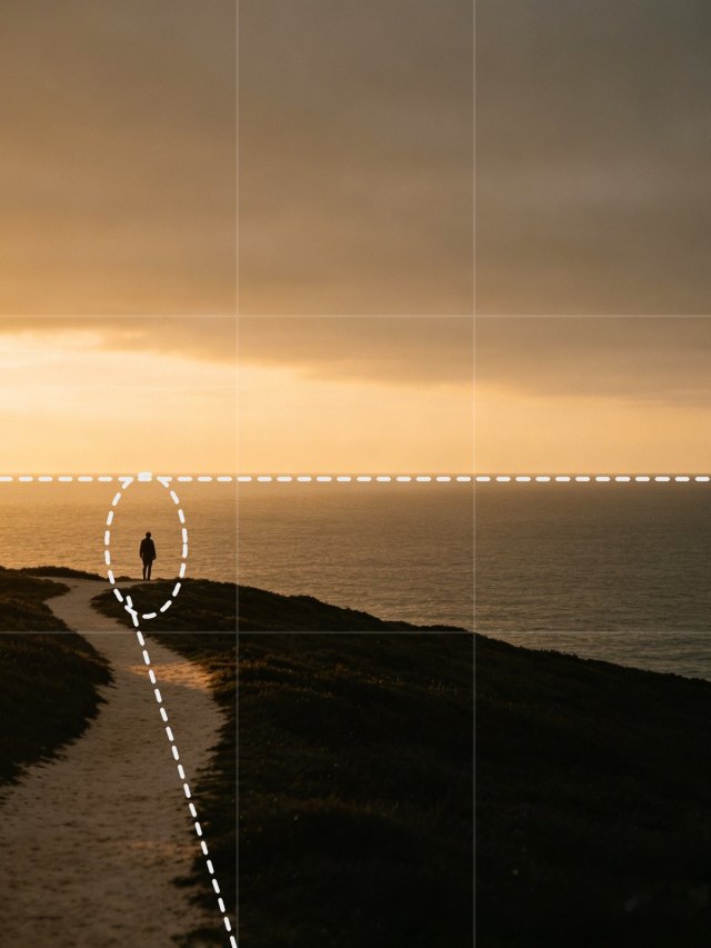 Horizon Line template with dashed guides